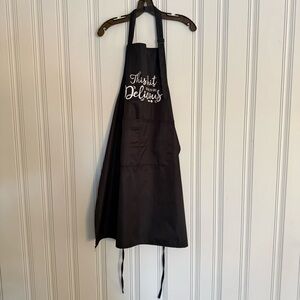 Black “This Shit is going to be Delicious” Apron with White Script